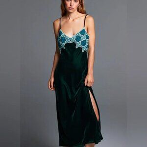 Zara Women's Green and Blue Dress